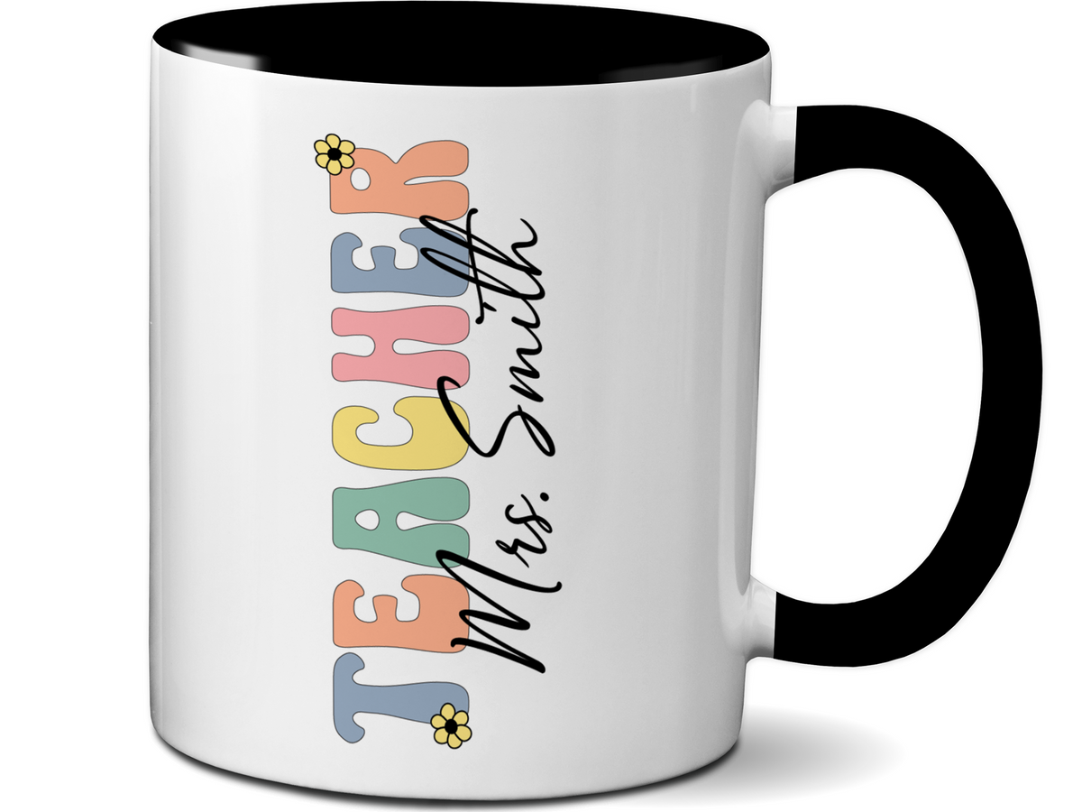 Personalized Teacher Mug – Custom Name Cup – Unique Teacher Appreciation Gift Idea