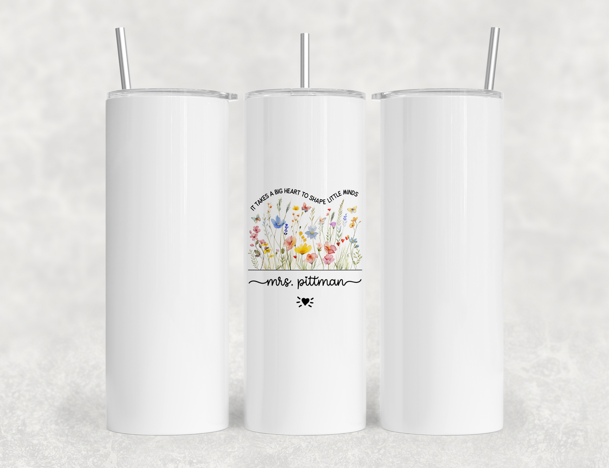 Personalized Teacher Tumbler | Custom Teacher Name Stainless Steel Travel Cup | Gifts For Teacher V3
