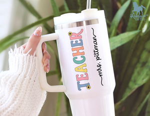 Personalized Teacher Tumbler – Unique Custom Name Teacher Gift Idea