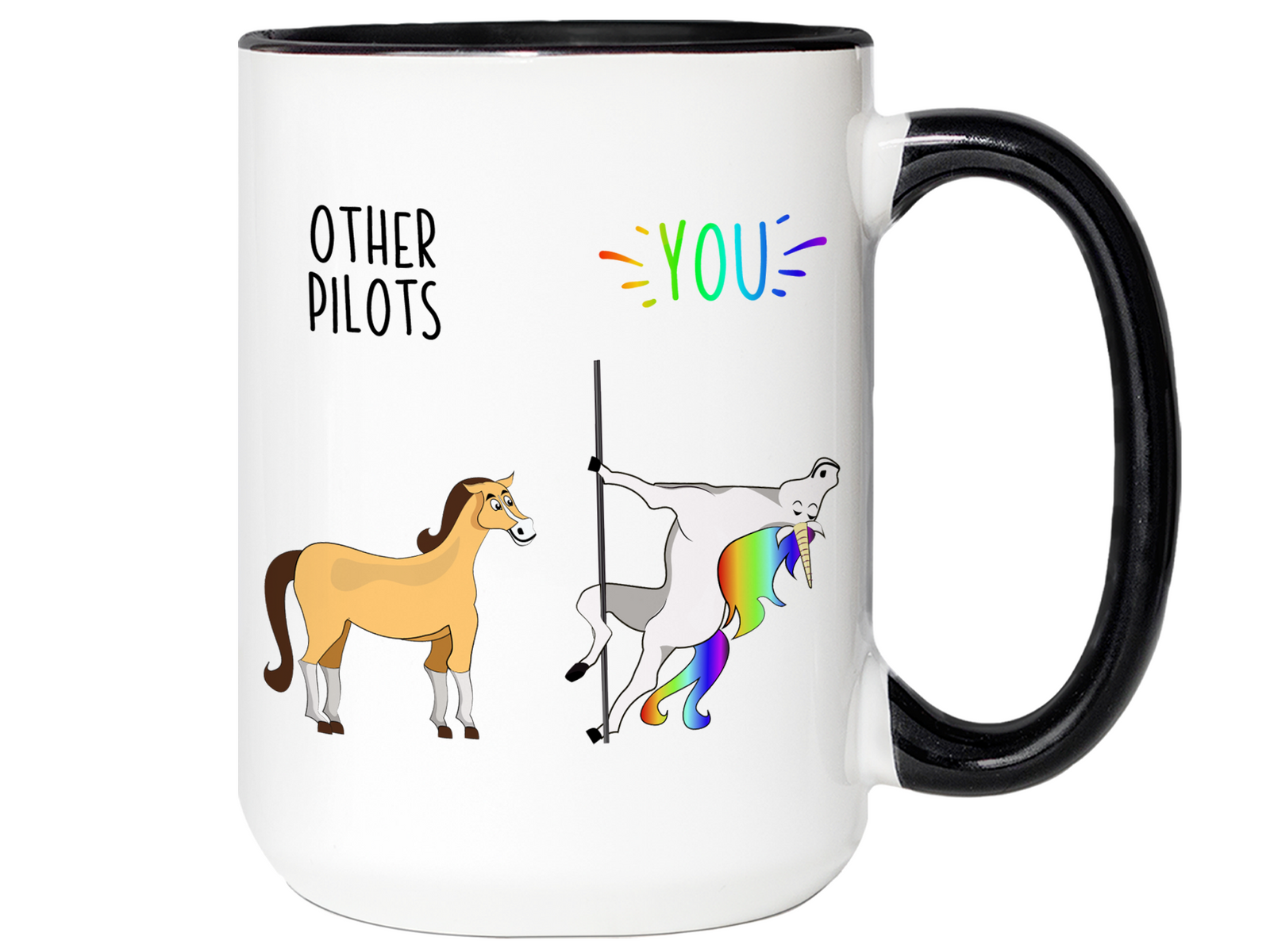 Pilot Gifts - Other Pilots You Funny Unicorn Coffee Mug - Pilot Graduation Gifts