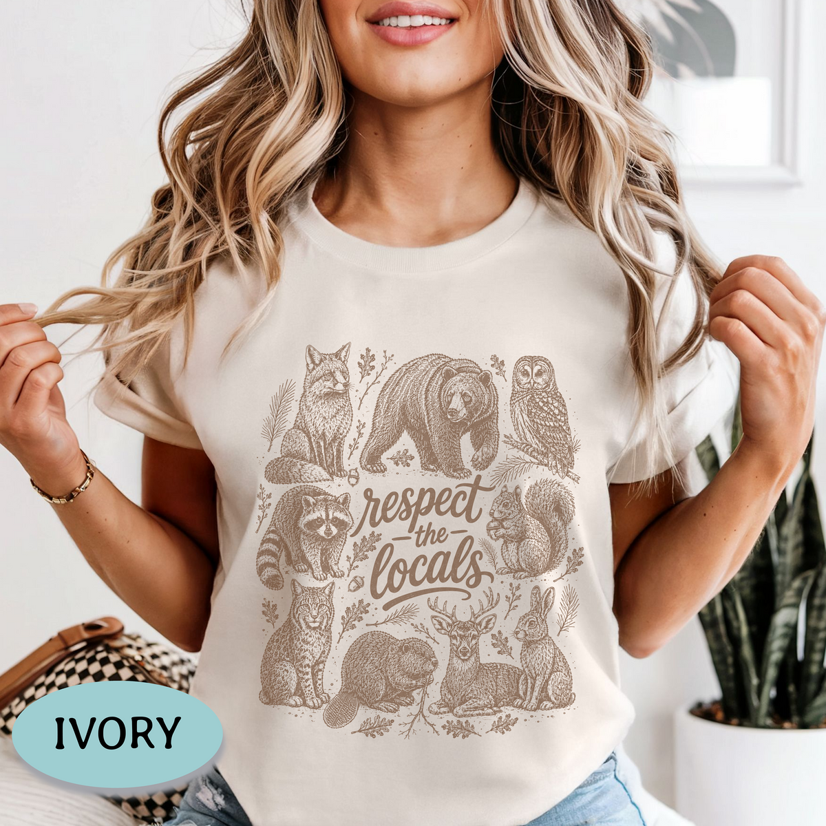 Respect the Locals Brown Wildlife Shirt – Comfort Colors® Nature Tee