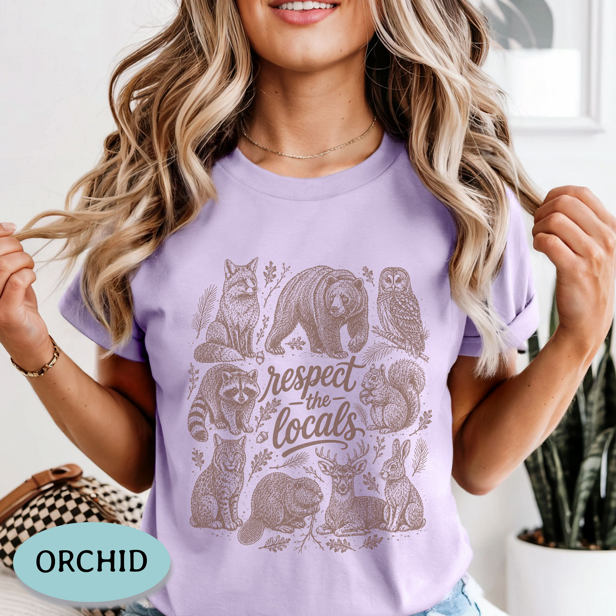 Respect the Locals Brown Wildlife Shirt – Comfort Colors® Nature Tee