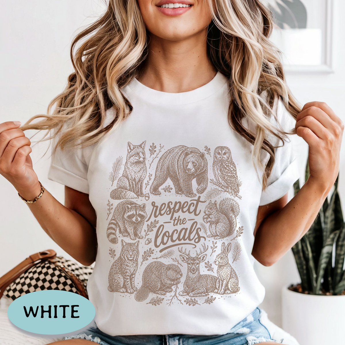 Respect the Locals Brown Wildlife Shirt – Comfort Colors® Nature Tee