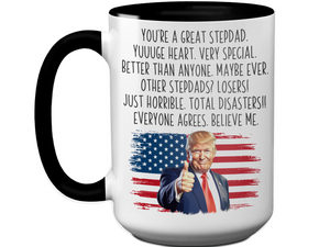 Funny Stepdad Mug – Appreciation Gift for Stepdads – Father's Day Gift Idea