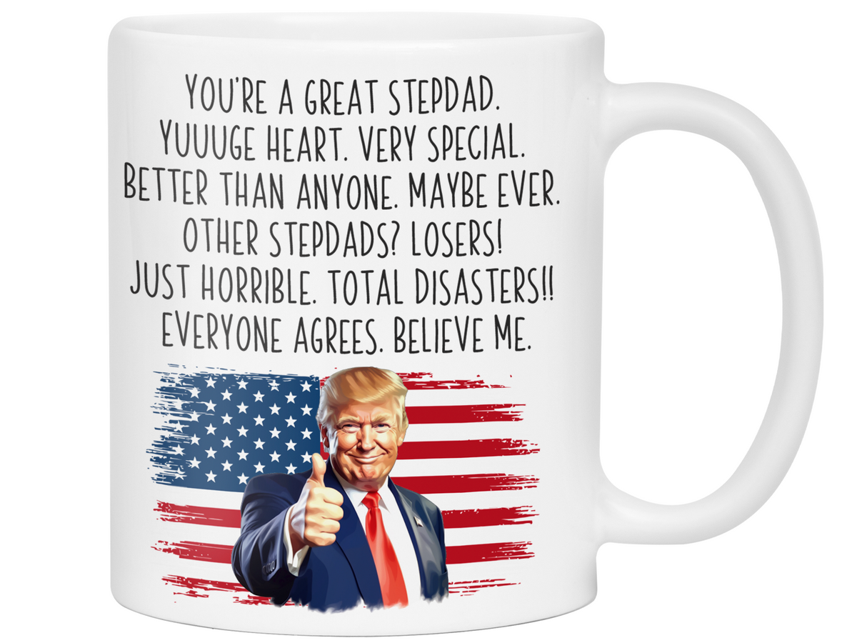 Funny Stepdad Mug – Appreciation Gift for Stepdads – Father's Day Gift Idea