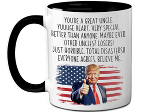 Funny Trump Uncle Mug – Appreciation or Announcement Gift for Uncles – Father's Day Gift Idea