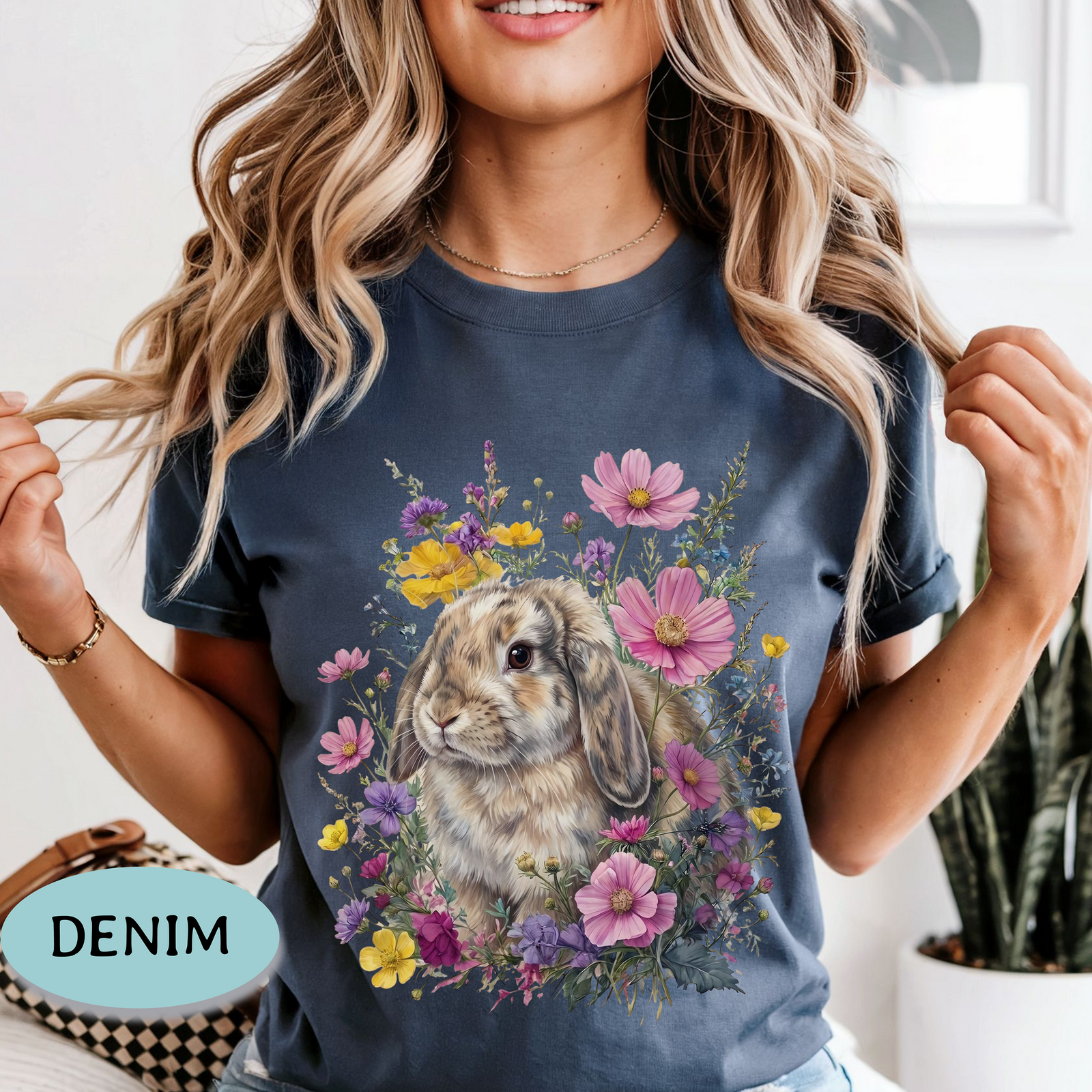 Wildflower Bunny Shirt – Floral Rabbit Comfort Colors® Tee
