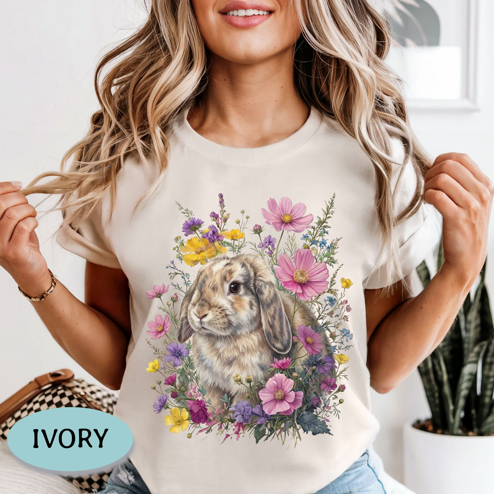 Wildflower Bunny Shirt – Floral Rabbit Comfort Colors® Tee