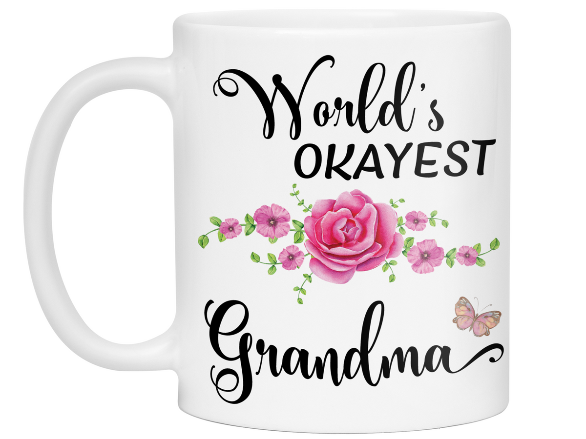 World's Okayest Grandma Coffee Mug Tea Cup |  Gift Idea For Grandmothers