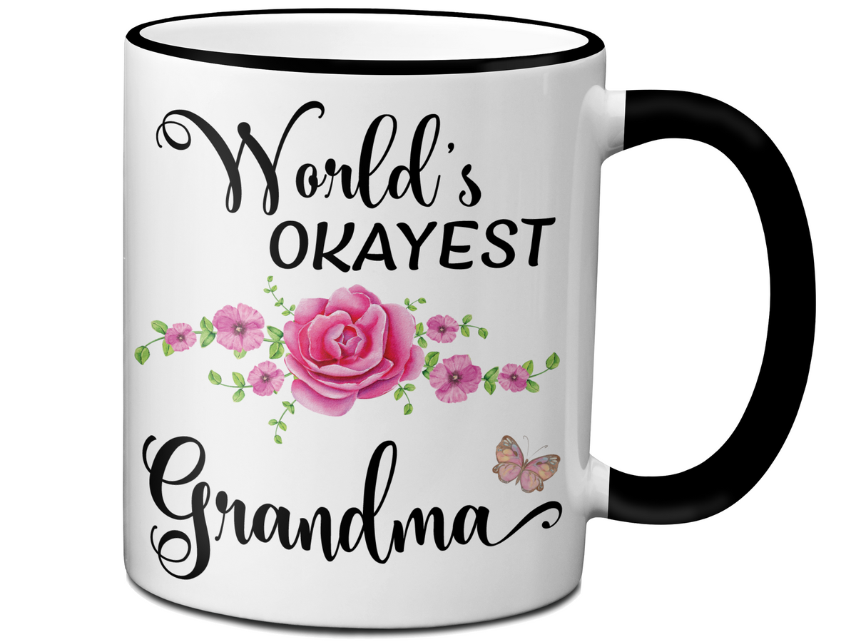 World's Okayest Grandma Coffee Mug Tea Cup |  Gift Idea For Grandmothers