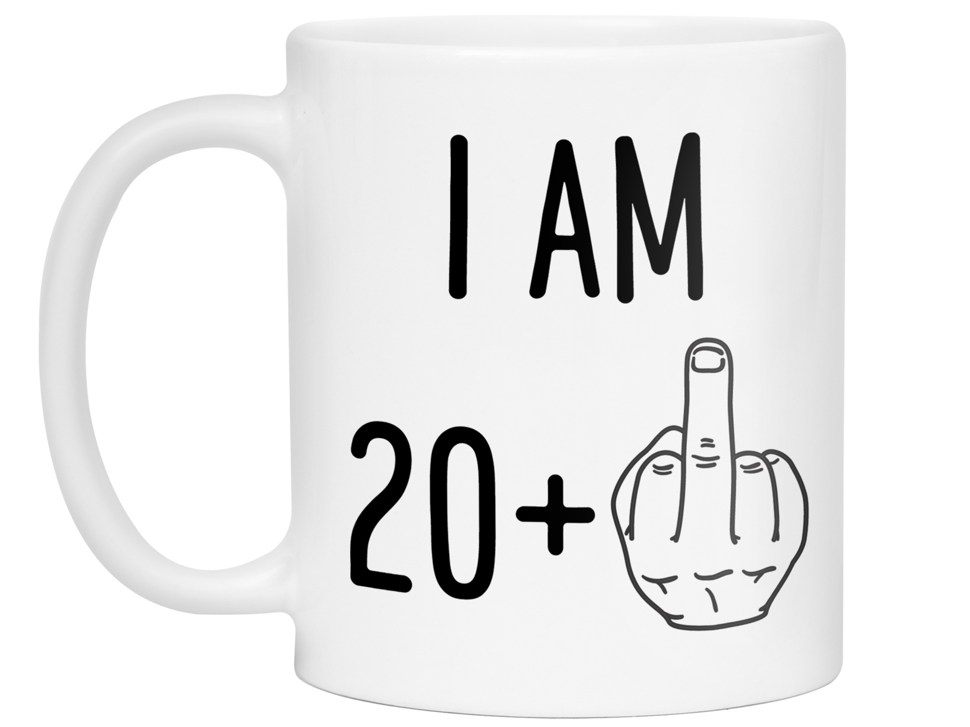 20th Birthday Mug for Men, I Am 19 1 Middle Finger, Funny Birthday