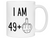50th Birthday Gifts - I Am 49 + Middle Finger Funny Coffee Mug - Gag Gift Idea