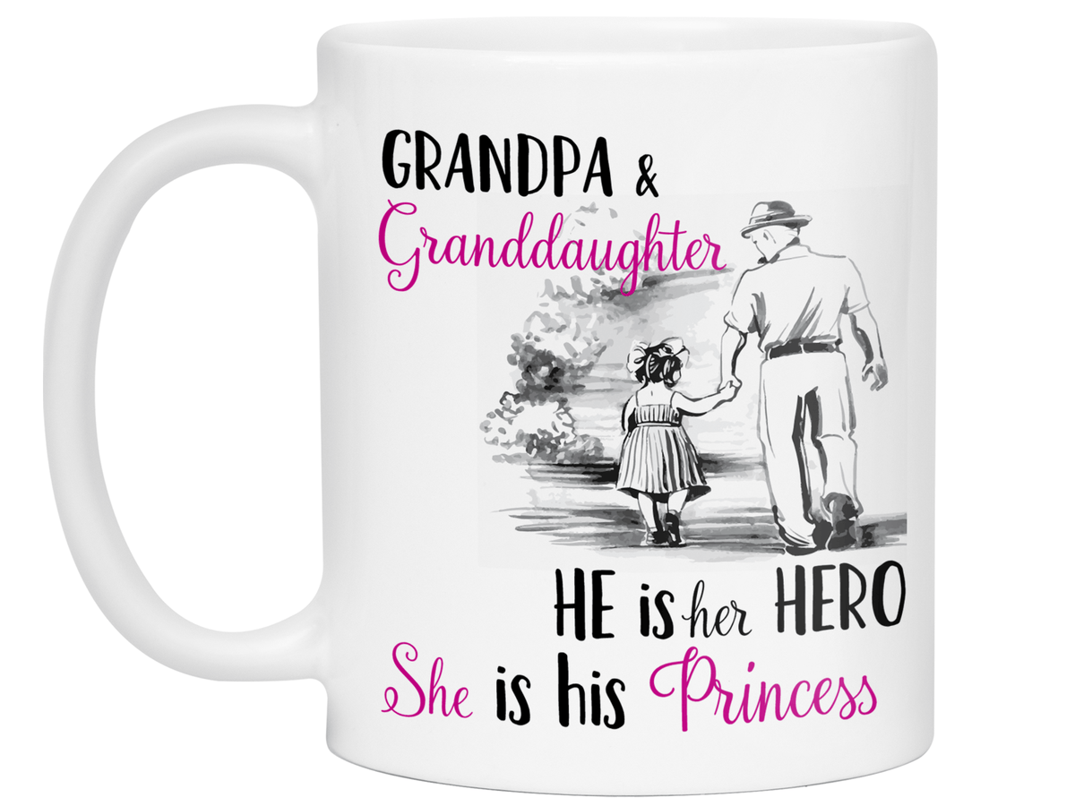 Grandpa and Granddaughter Coffee Mug Tea Cup Gift Idea for Grandfathers