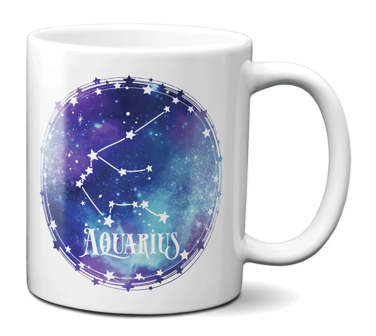 Aquarius Zodiac Sign Coffee Mug Constellation Cosmic Space