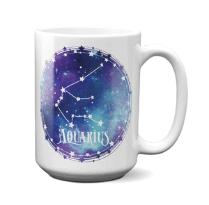 Aquarius Zodiac Sign Coffee Mug Constellation Cosmic Space