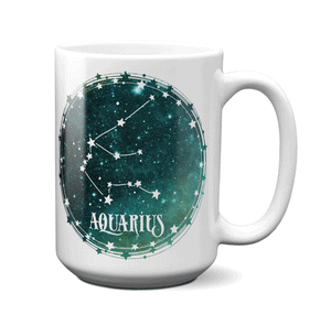 Aquarius Zodiac Sign Coffee Mug | Horoscope, Astrology, Constellation | Unique Gift Idea | Two Sided