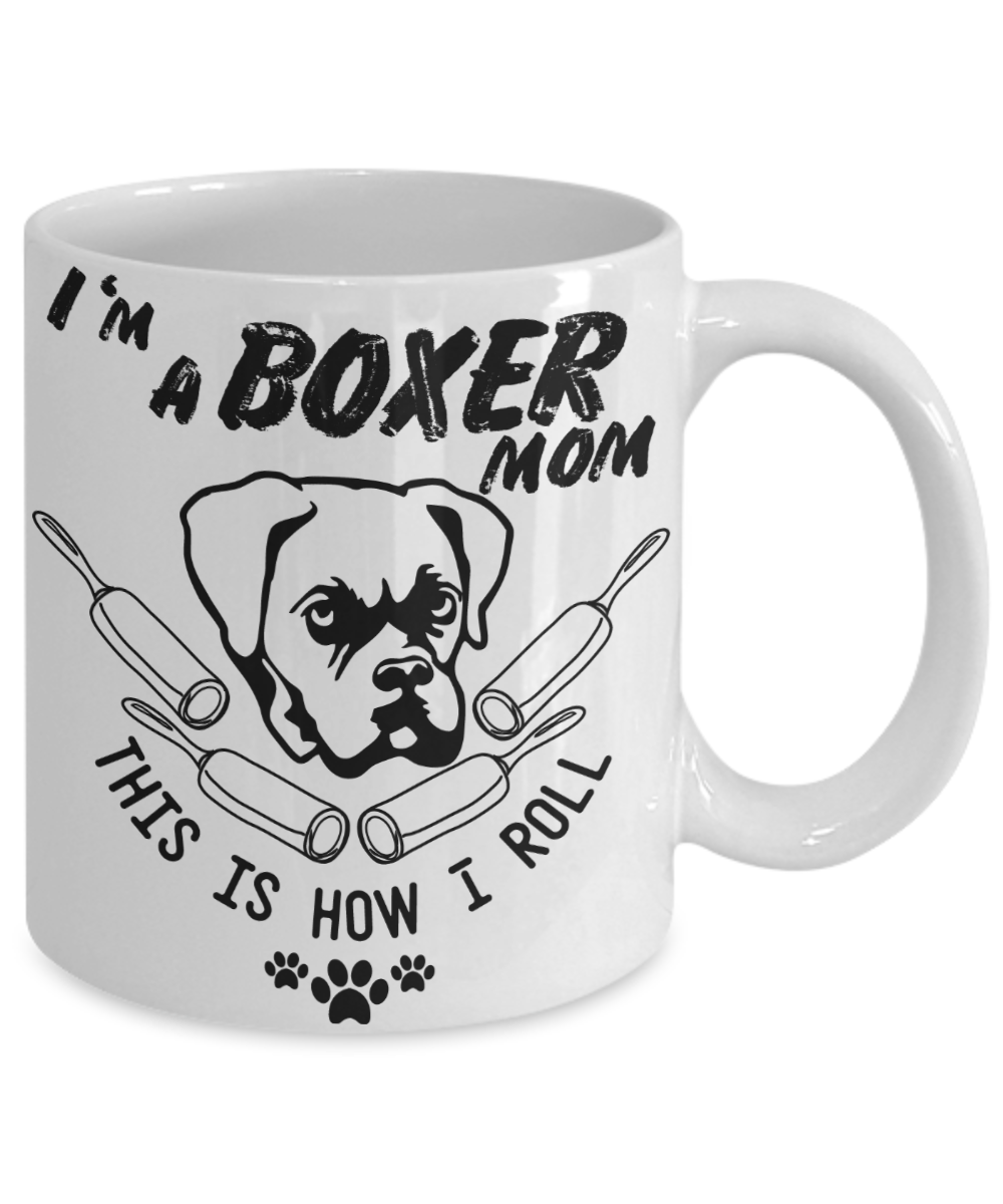 boxer mom coffee mug