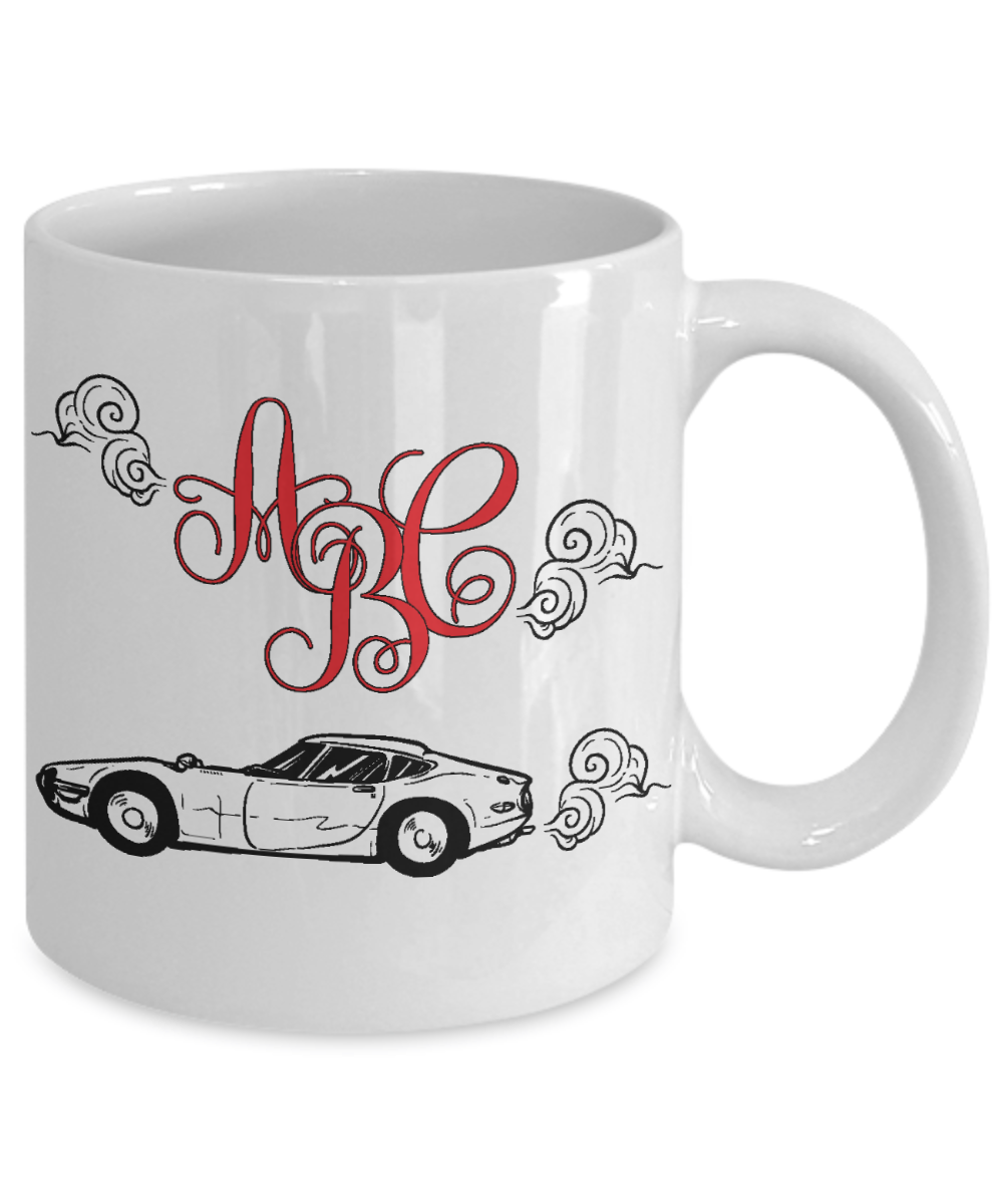 Car Personalized Monogram Coffee Mug | Tea Cup | Gift Idea for Men/Boys