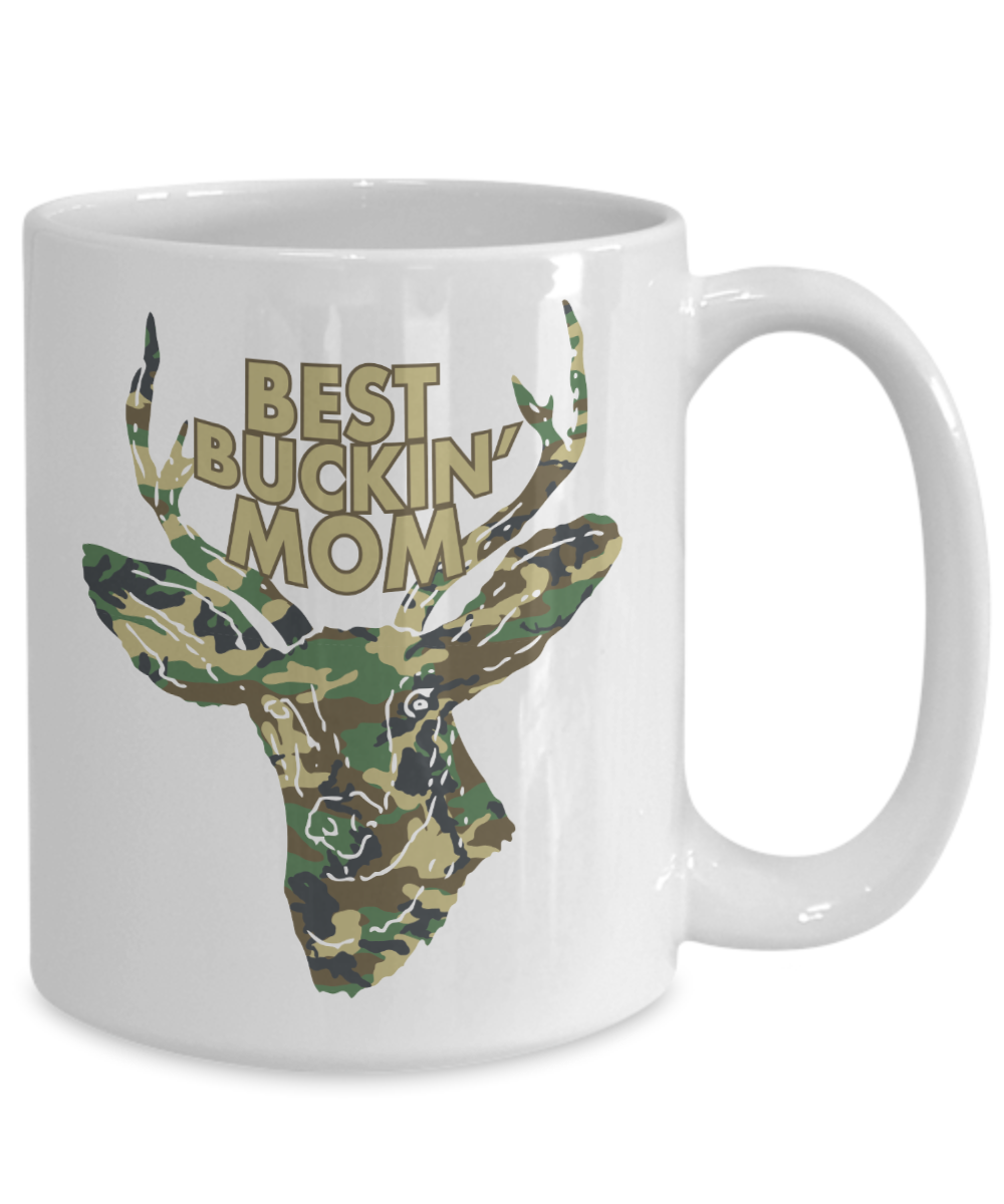 Best Buckin' Mom Funny Coffee Mug Tea Cup Deer Hunter Gifts