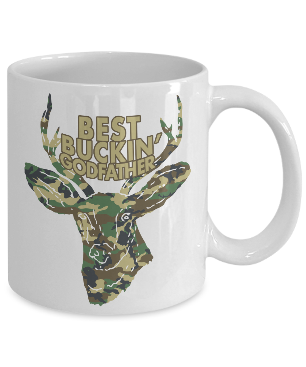 Best Buckin' Godfather Funny Coffee Mug Tea Cup Deer Hunter Gift Idea