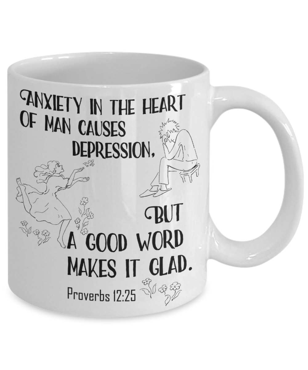 Proverbs 12:25 Coffee Mug 11oz back
