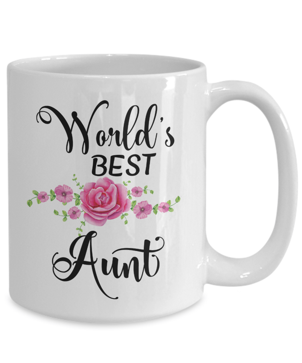 World's Best Aunt Coffee Mug Tea Cup | Gifts for Aunts