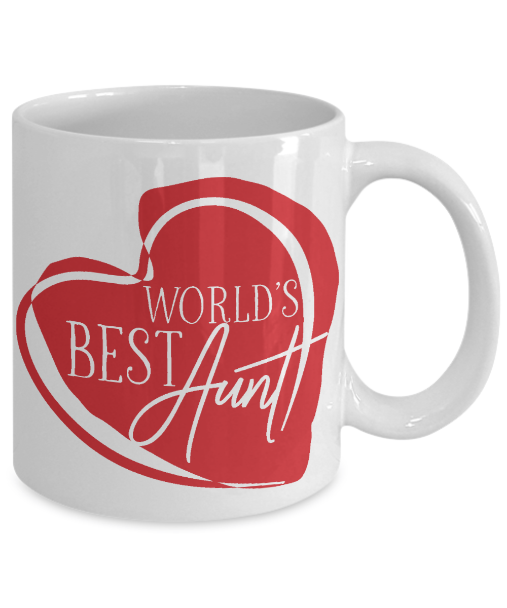 World's Best Aunt Coffee Mug | Gift Idea for Aunts | Tea Cup 11oz