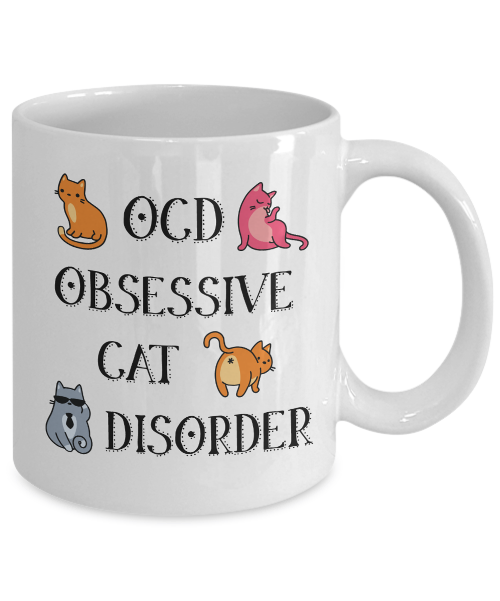 OCD - Obsessive Cat Disorder Funny Cats Coffee Mug | Crazy Cat Lady Gifts