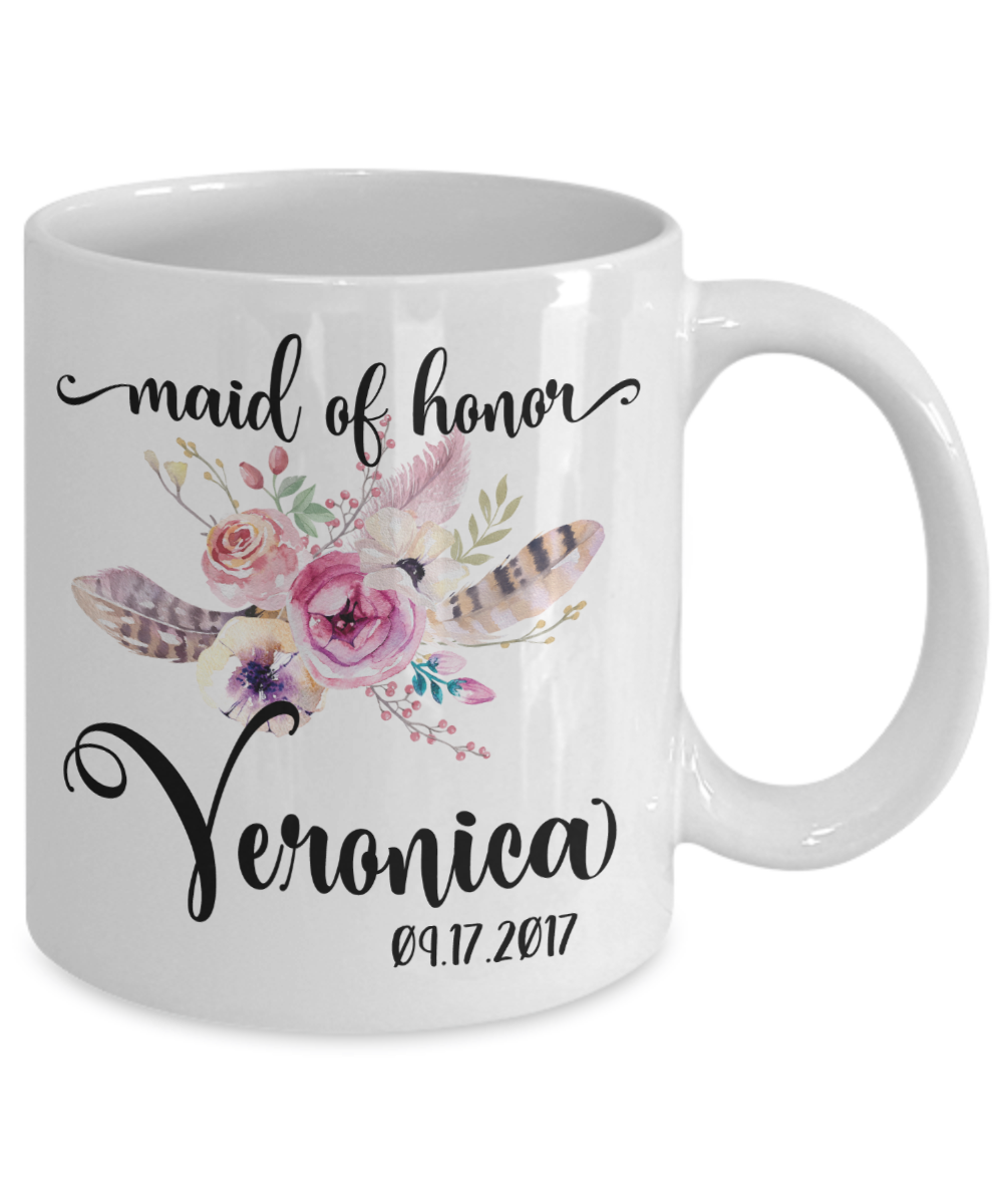 Maid of Honor Custom Coffee Mug | Personalized/Personalizable Gifts fo -  RANSALEX