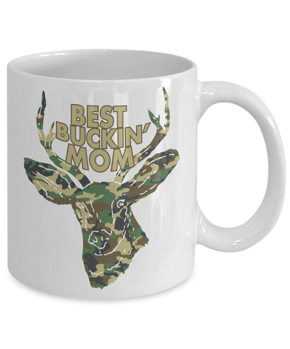 Best Buckin' Mom Funny Coffee Mug Tea Cup Deer Hunter Gifts