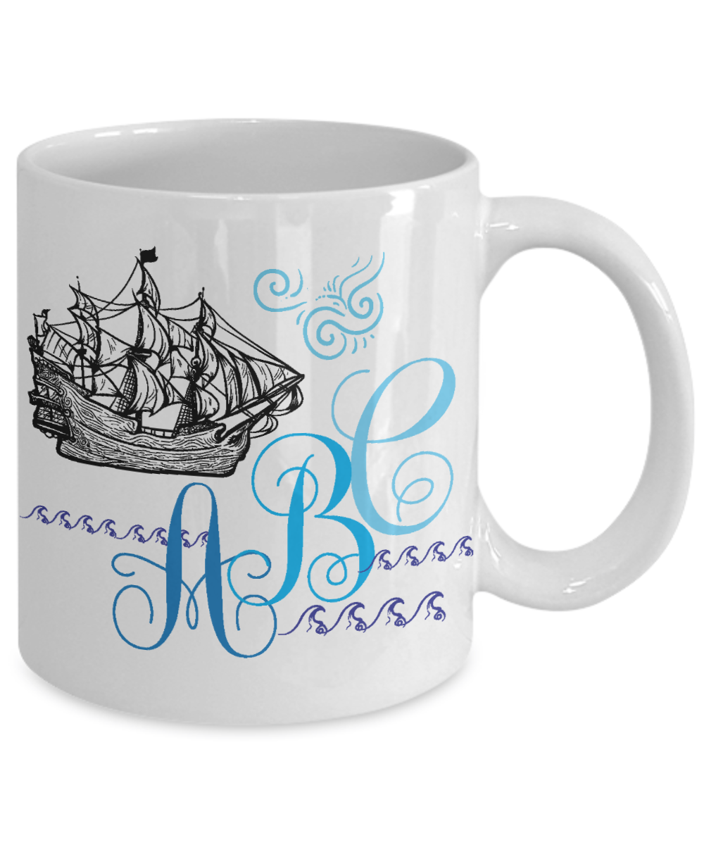 Sailing Boat Design Coffee Mug,sailing Gifts Nautical Mug,captain