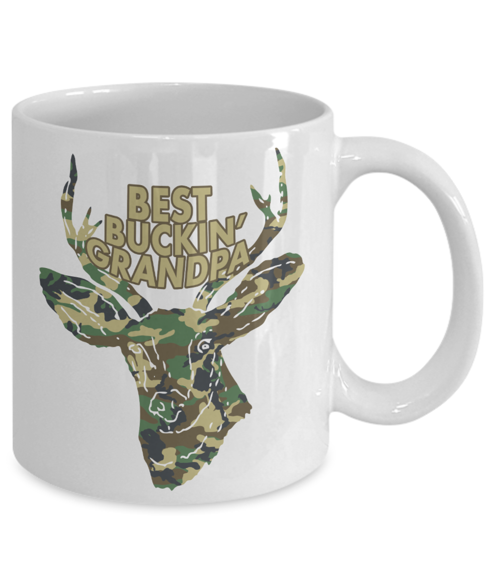 Best Buckin' Grandpa Funny Coffee Mug Tea Cup Deer Hunter Gift Idea