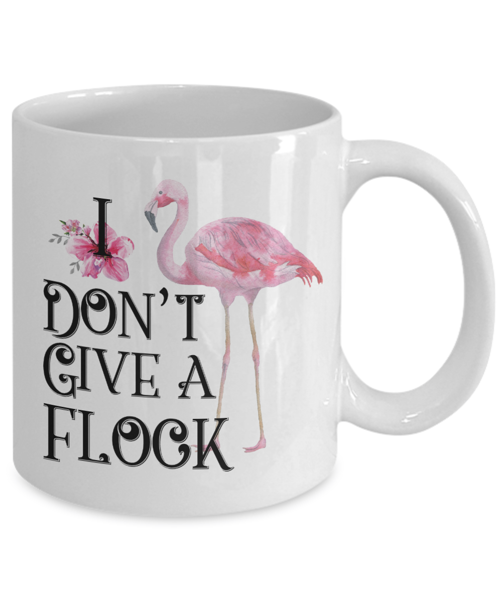 I Don't Give a Flock Funny Flamingo Coffee Mug
