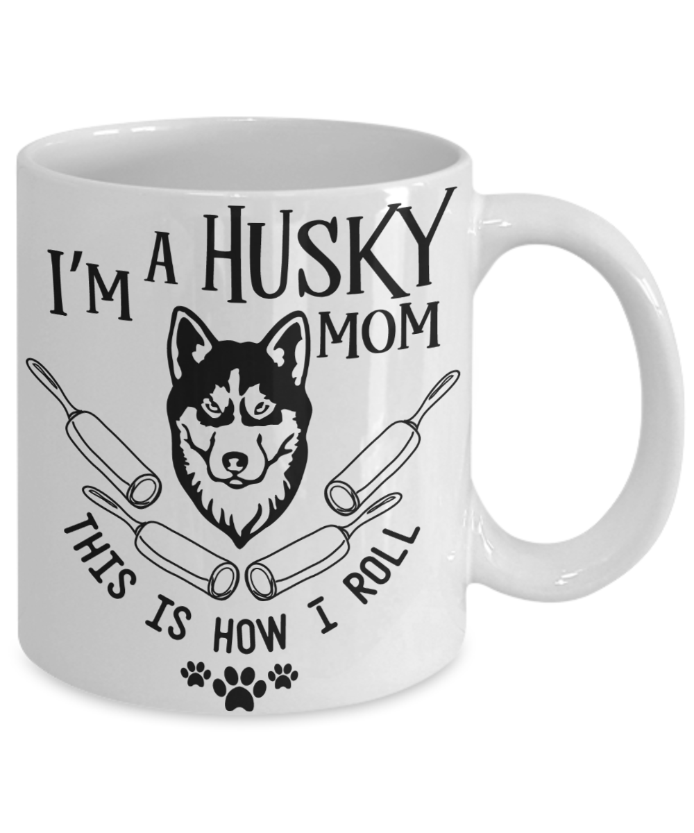husky mom coffee mug