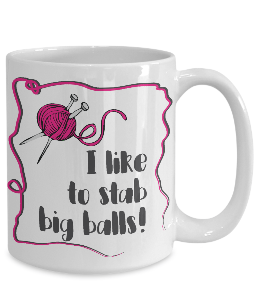 funny knitting mug