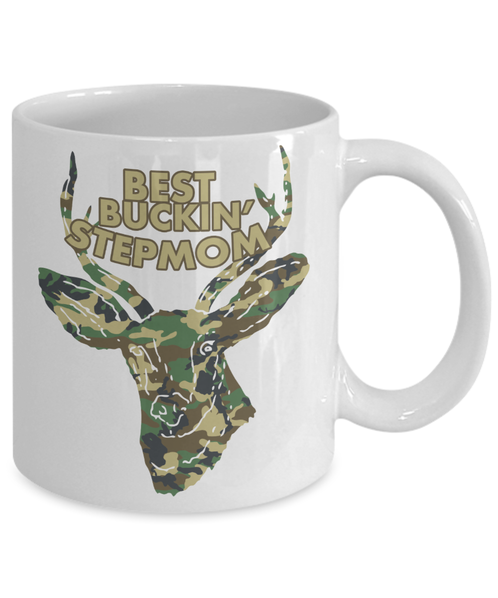 Best Buckin' Stepmom Funny Coffee Mug Tea Cup Deer Hunter Gifts