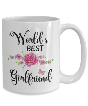 World's Best Girlfriend Coffee Mug Tea Cup | Girlfriend Gift Ideas
