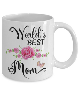 World's Best Mom Coffee Mug Tea Cup | Mother's Day Gift Idea
