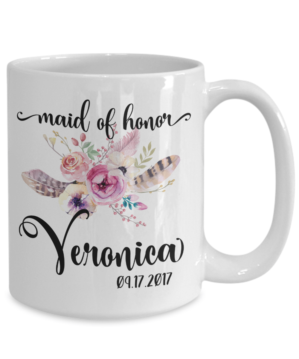 custom maid of honor coffee mug