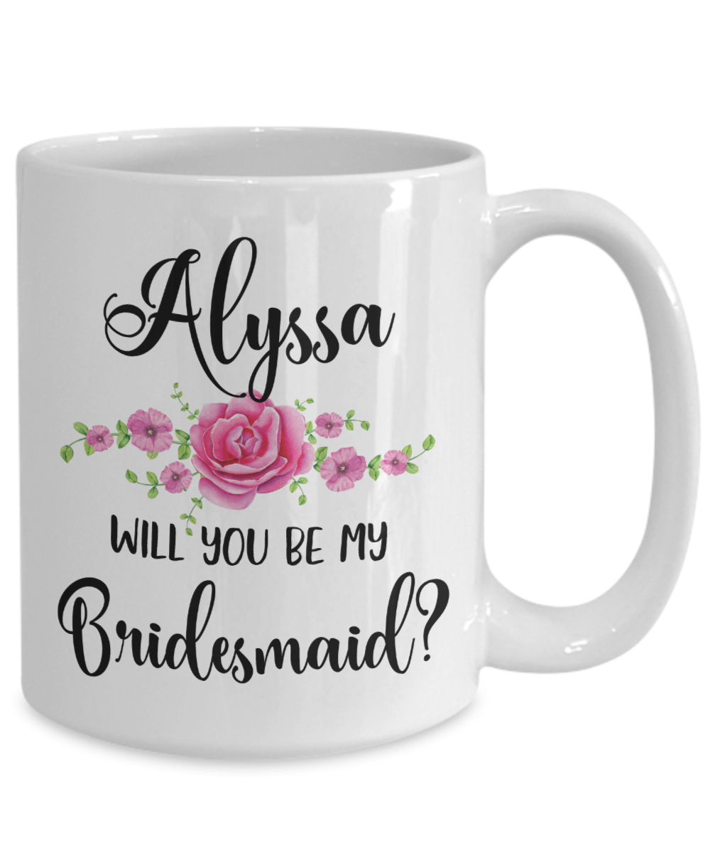 custom bridesmaid coffee mug