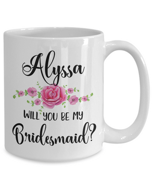 custom bridesmaid coffee mug