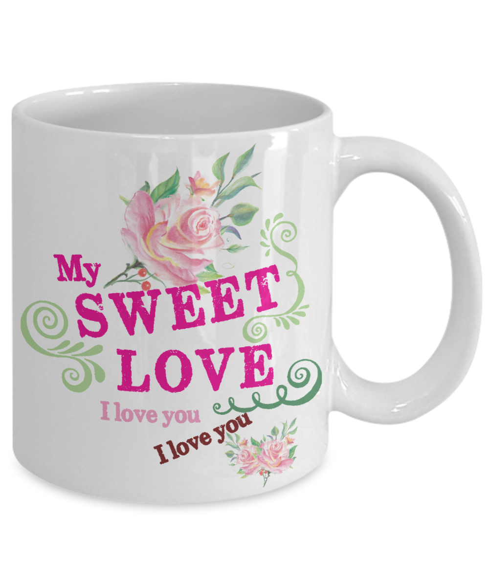 Love You Coffee Mug Tea Cup Valentine's Day Gift Idea