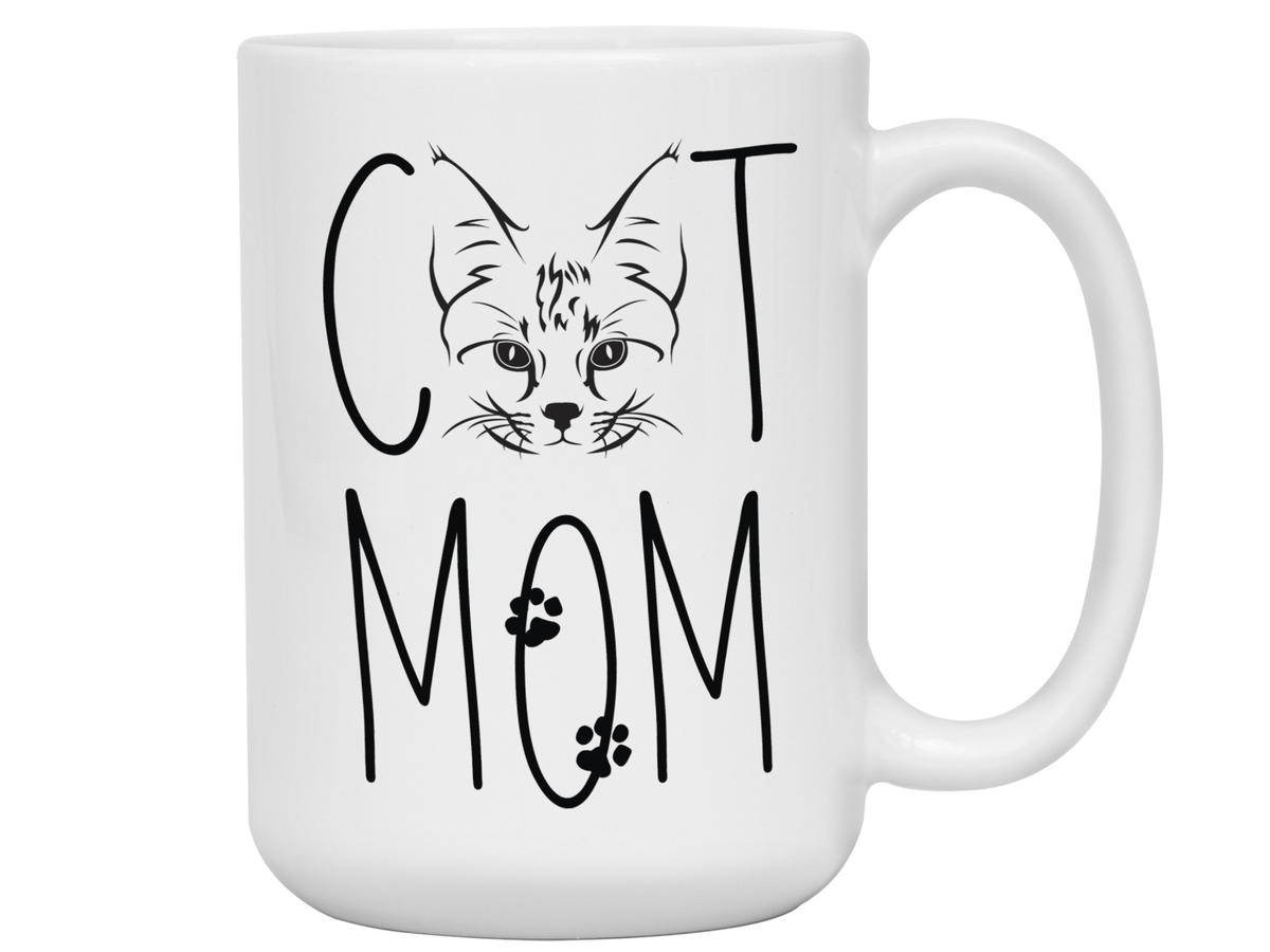 Cat Mom Gifts - Cat Mom Coffee Mug - Mother's Day Gift Idea for Cat Mom
