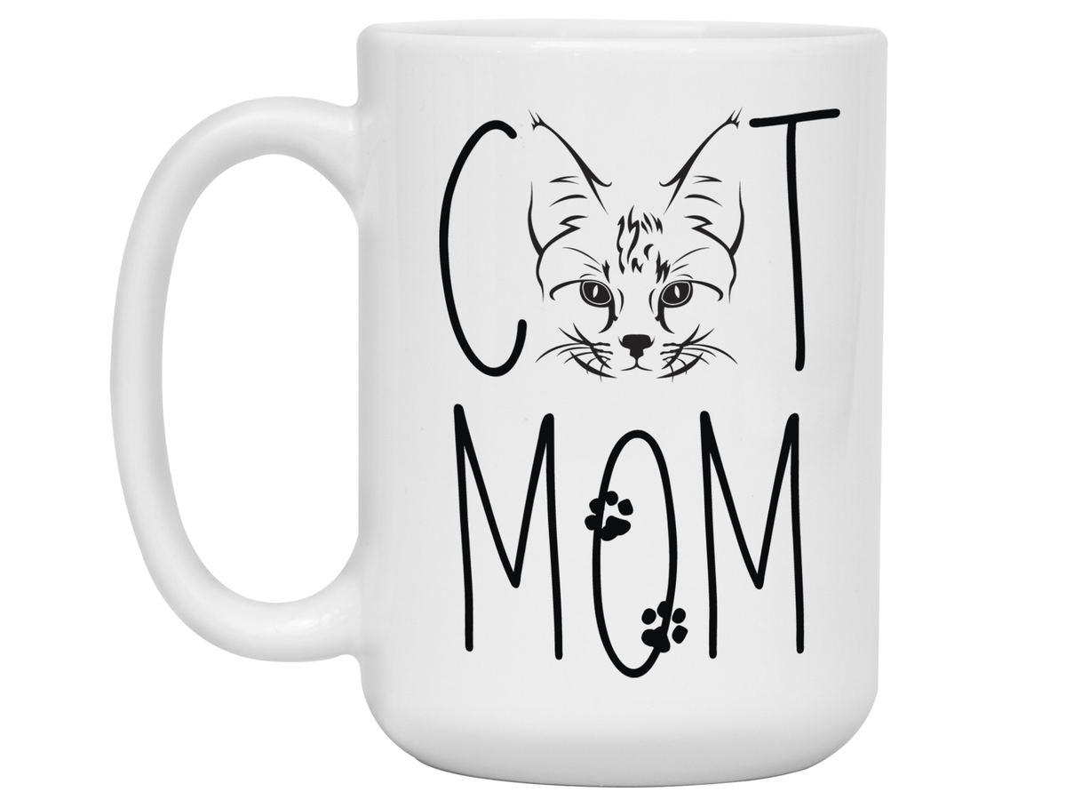 Cat Mom Gifts - Cat Mom Coffee Mug - Mother's Day Gift Idea for Cat Mom