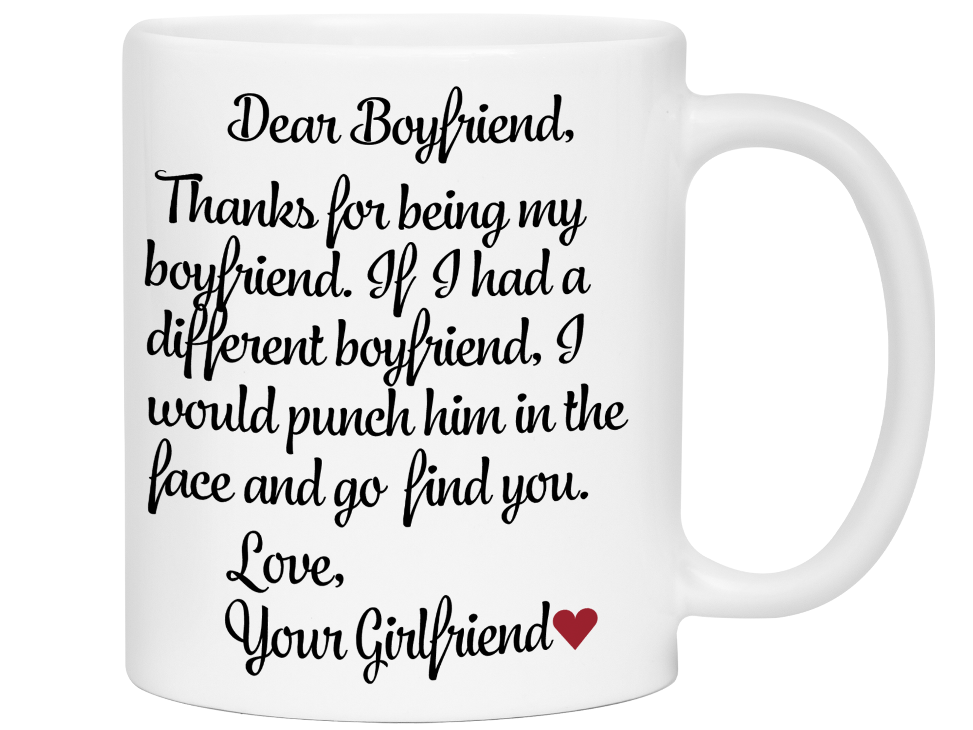 Funny Gifts for Boyfriends - Thanks for Being My Boyfriend Gag Coffee Mug