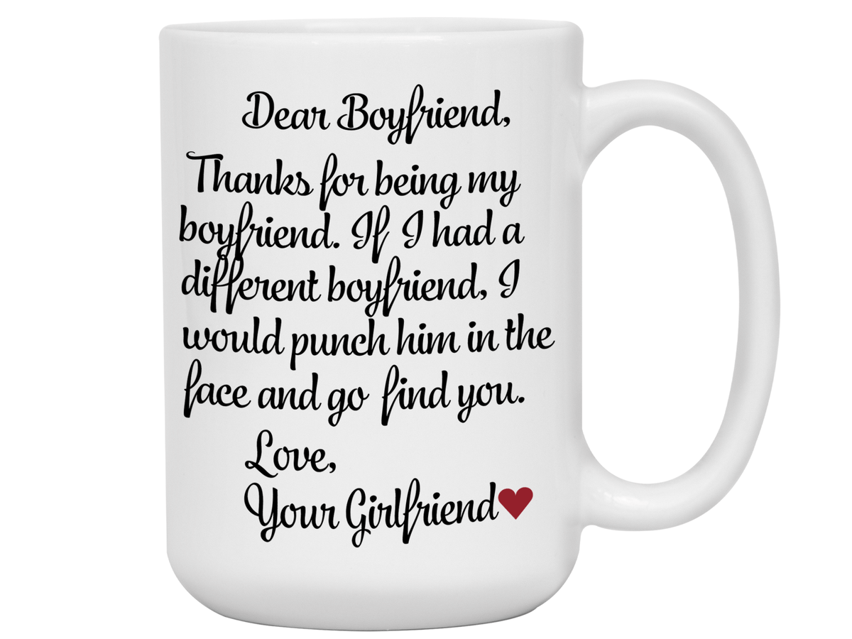 Funny Gifts for Boyfriends - Thanks for Being My Boyfriend Gag Coffee Mug