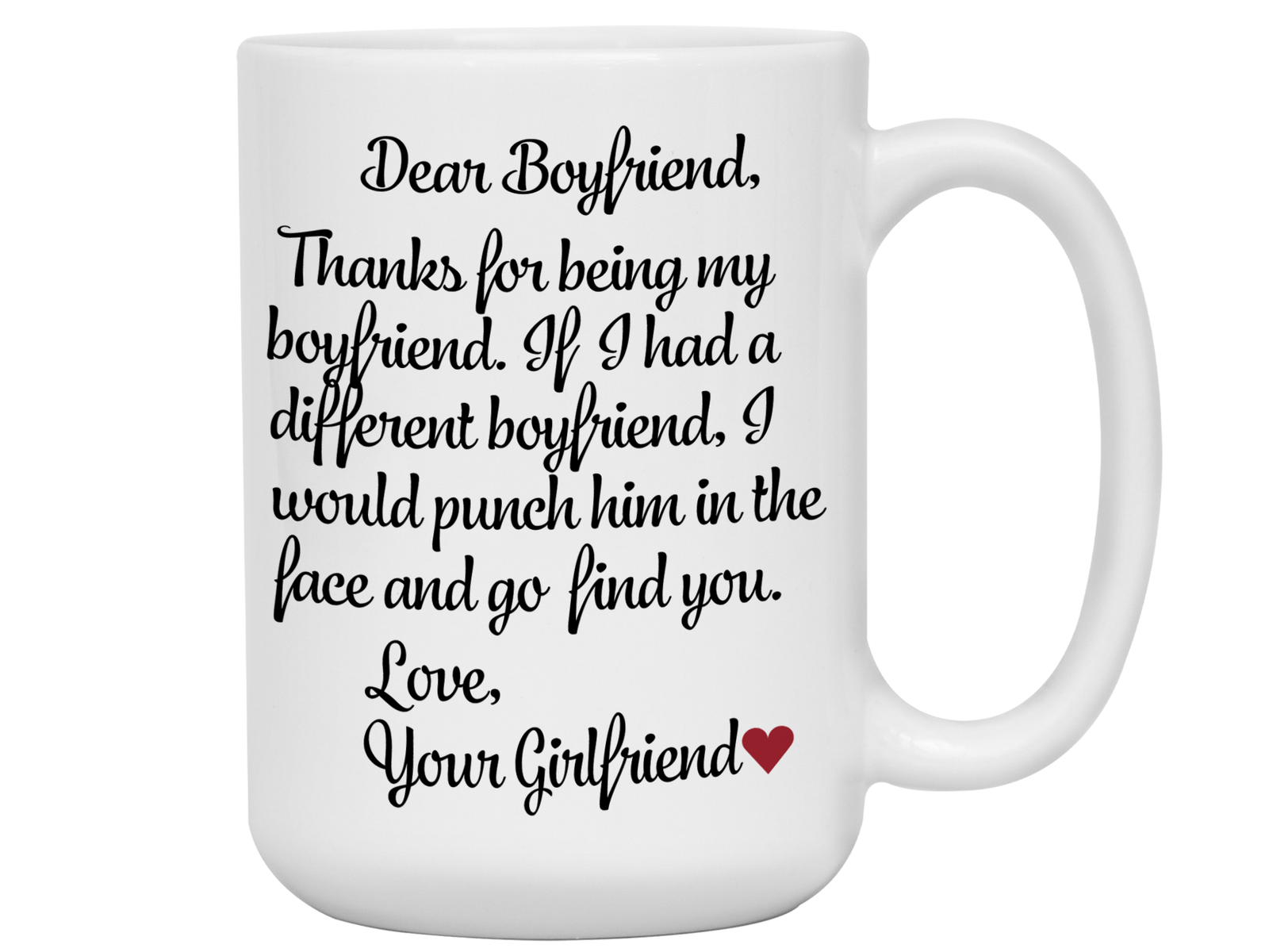 Funny Gifts for Boyfriends - Thanks for Being My Boyfriend Gag Coffee Mug