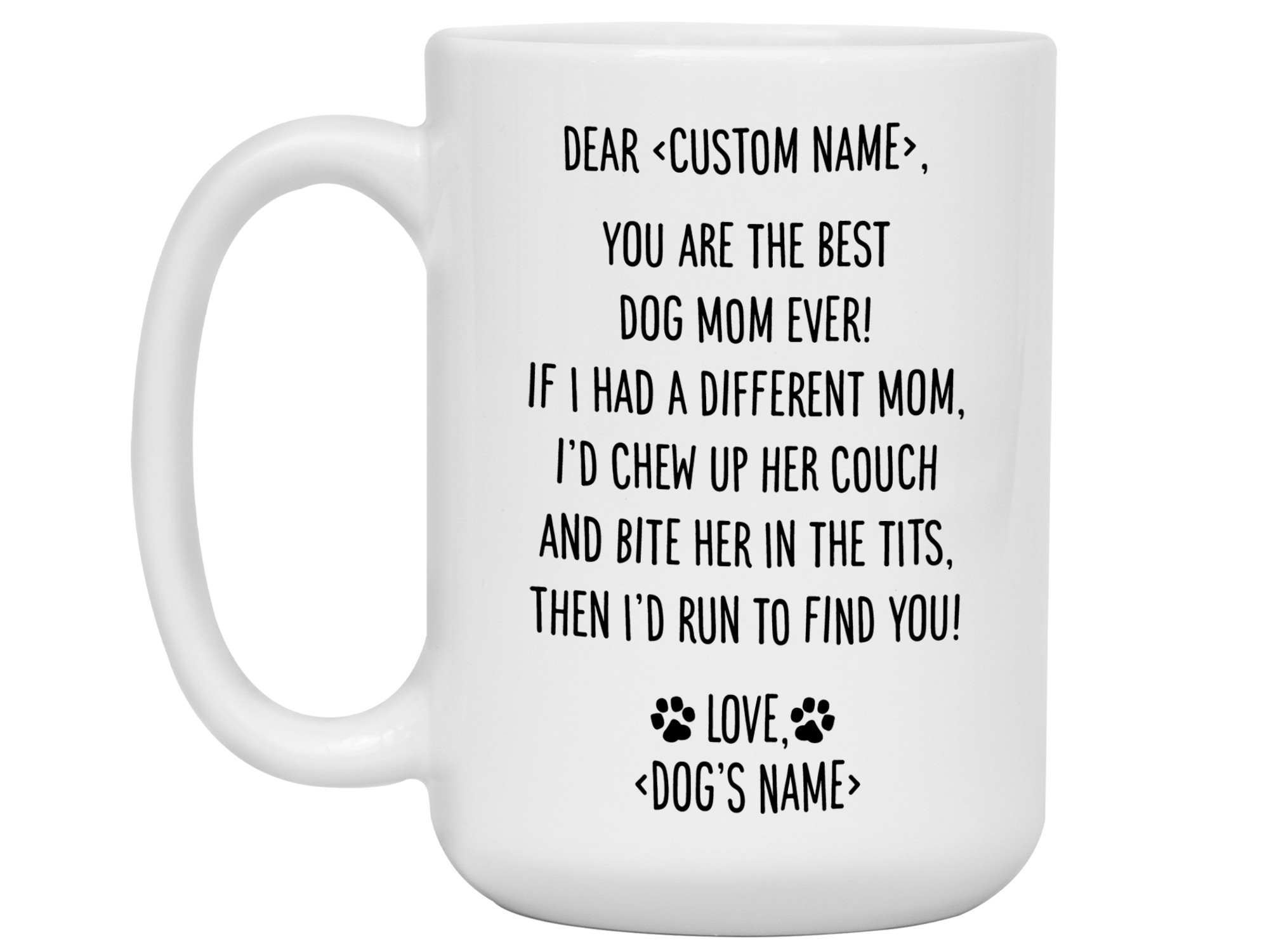Personalized Mug, Gift For Dog Mom, Mother's Day Gift, Chibi Dogs