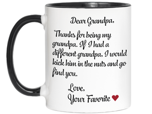 Funny Gifts for Grandpas - Thanks for Being My Grandpa Gag Coffee Mug