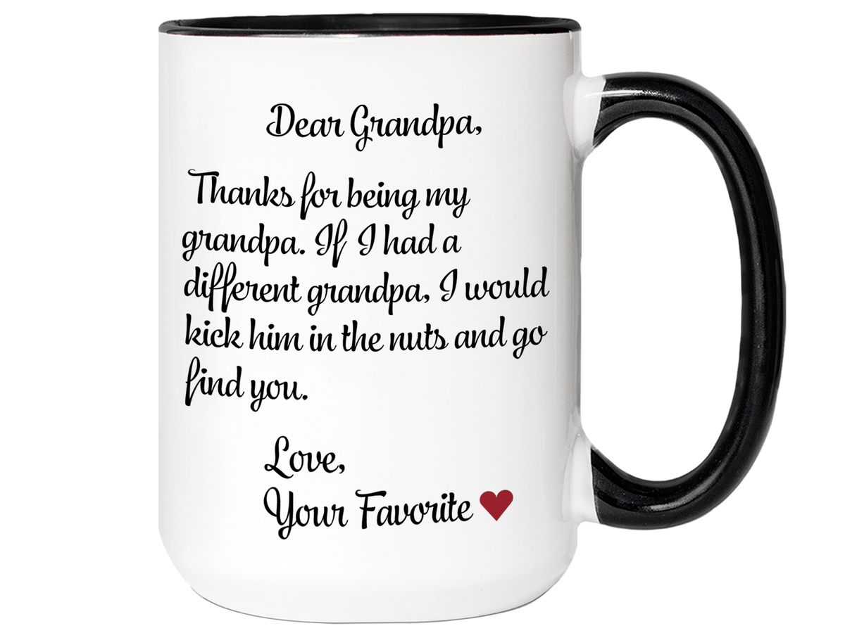 Funny Gifts for Grandpas - Thanks for Being My Grandpa Gag Coffee Mug